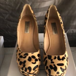 Steve Madden cheetah print wedges